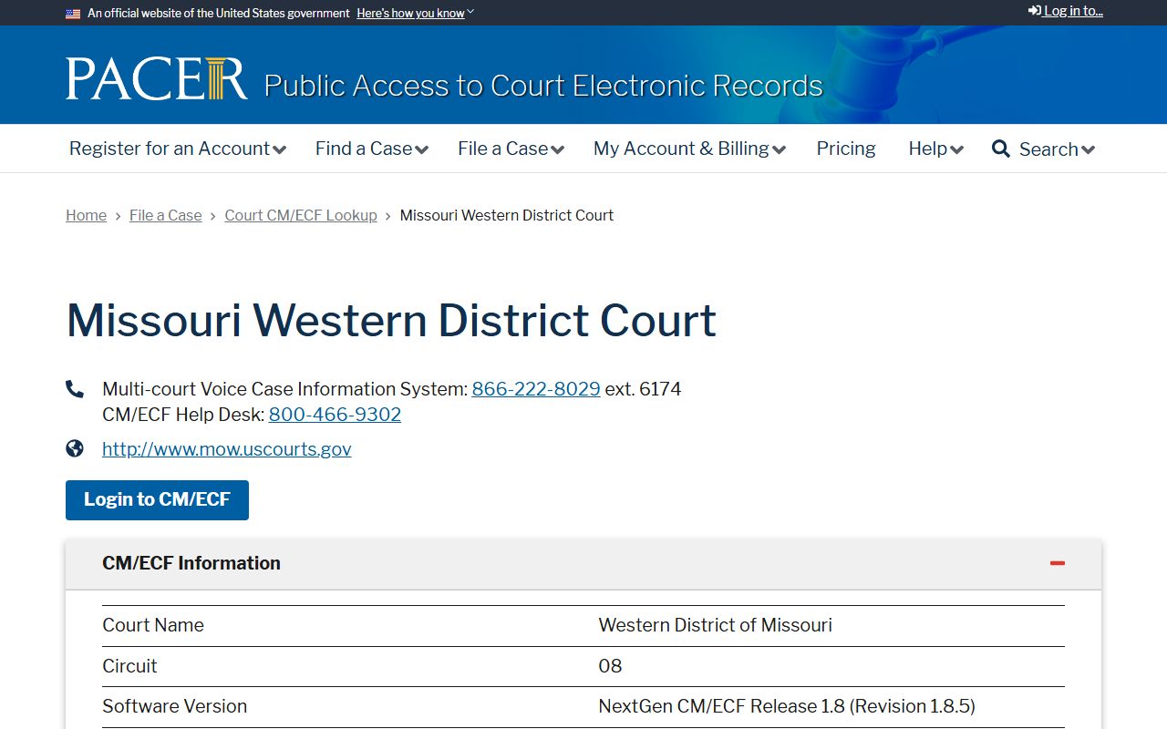 Oregon County Circuit Court records compared with PACER federal court lookup