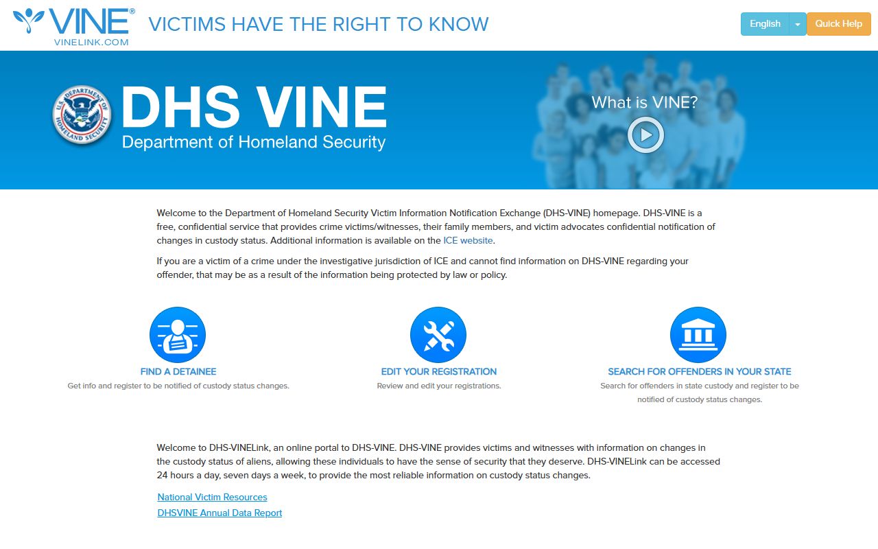 Oregon County inmate search VINELink custody notification portal